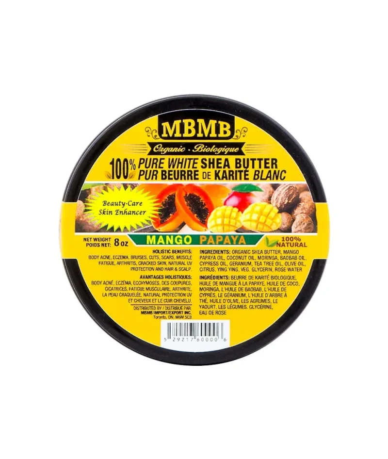 100 pure white shea butter mango papaya 8oz