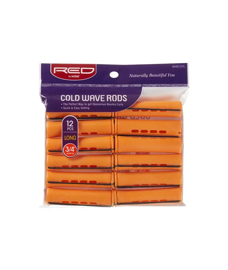 12 piece red by kiss cold wave rod set for long hair