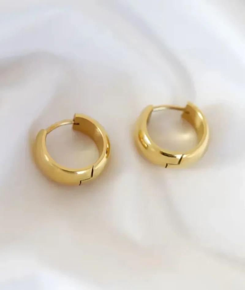 18k gold nude rose earrings bold stainless steel e 202