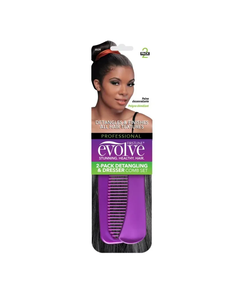 2 pack detangling comb set firstline evolve 3529