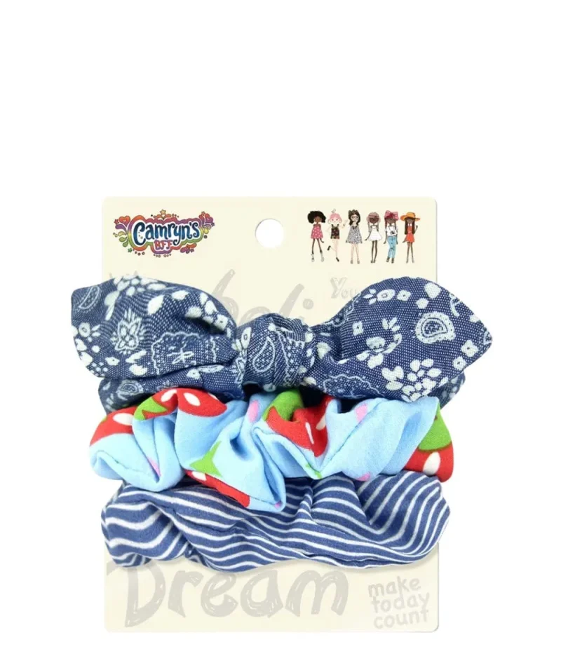 3 pack camryn s bff denim scrunchies 843