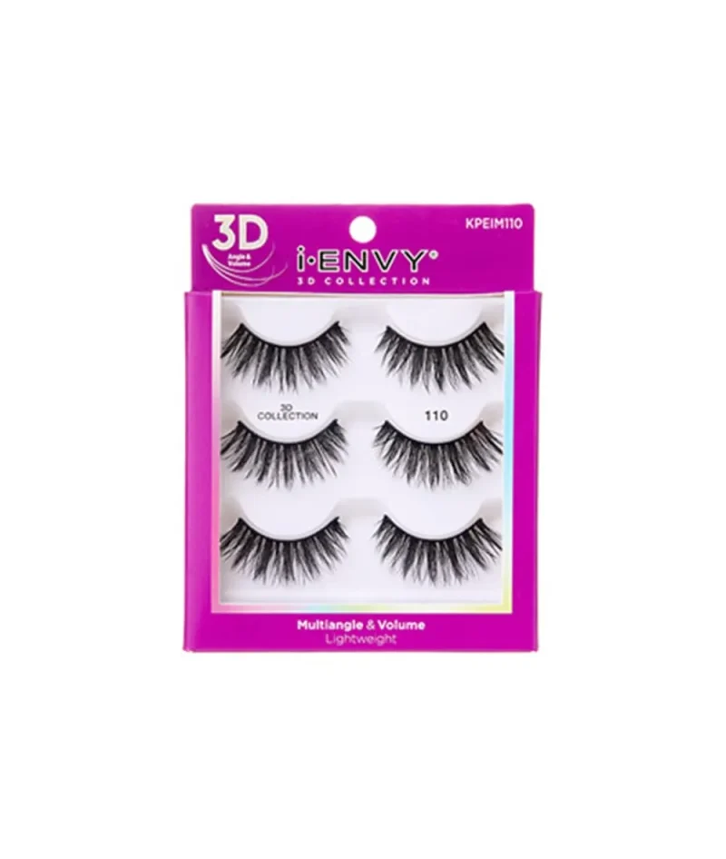 3 pair 3d i envy eyelashes set kpeim110 premium look