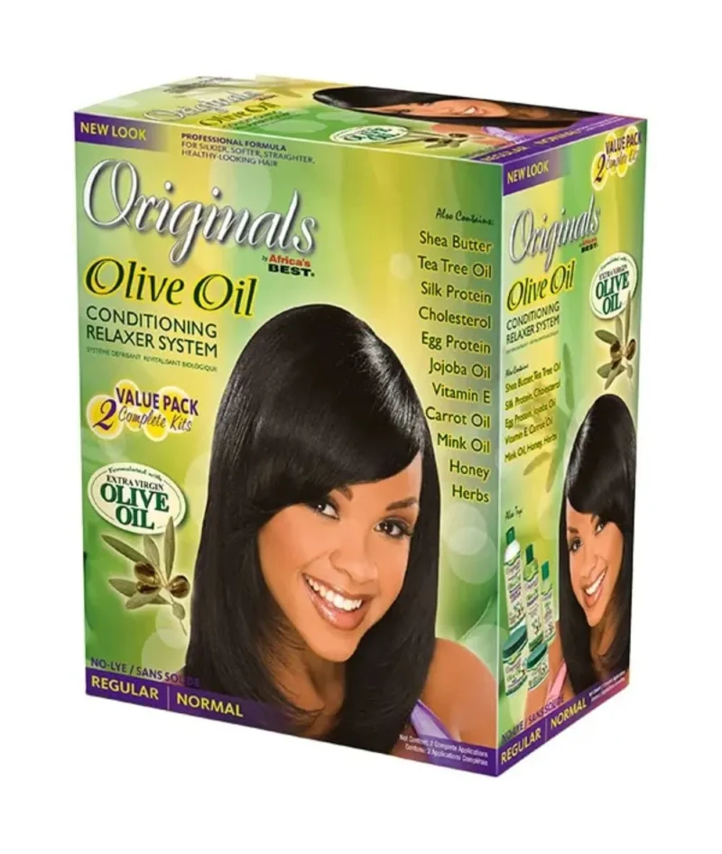 africa s best olive oil relaxer kit 2 pack