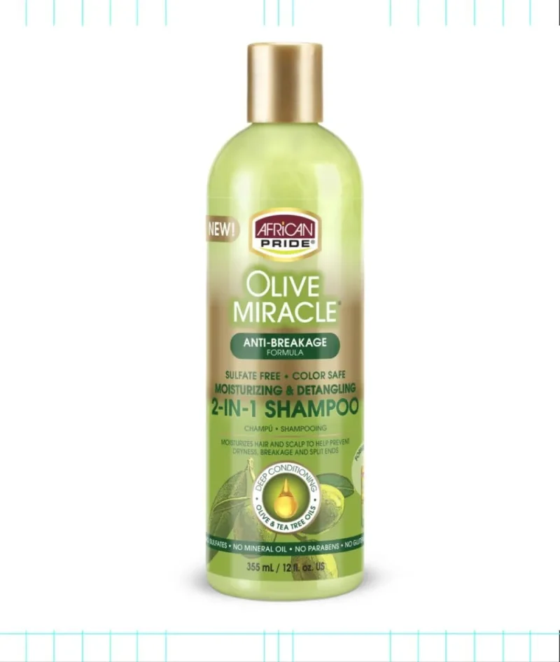 african pride olive miracle 2 in 1 shampoo conditioner 12oz