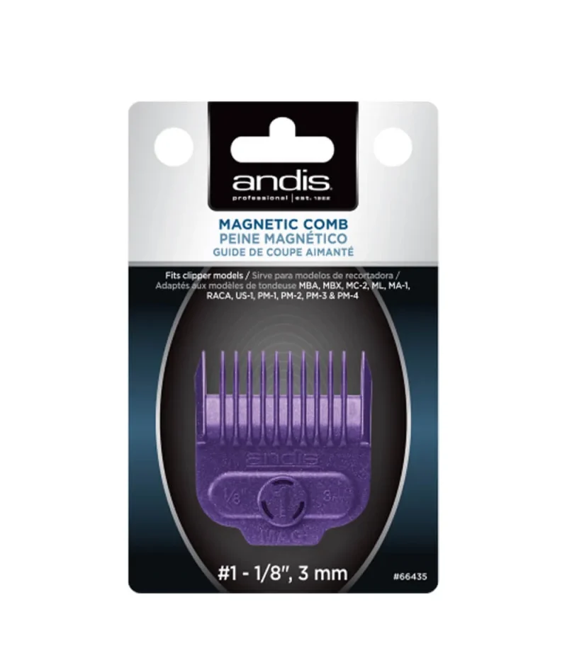 andis nano silver magnetic comb 1 1 8 3mm model 66435