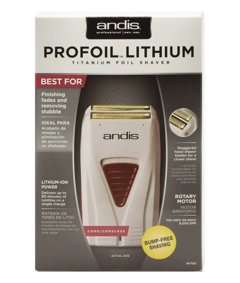 andis profoil lithium titanium shaver 17150