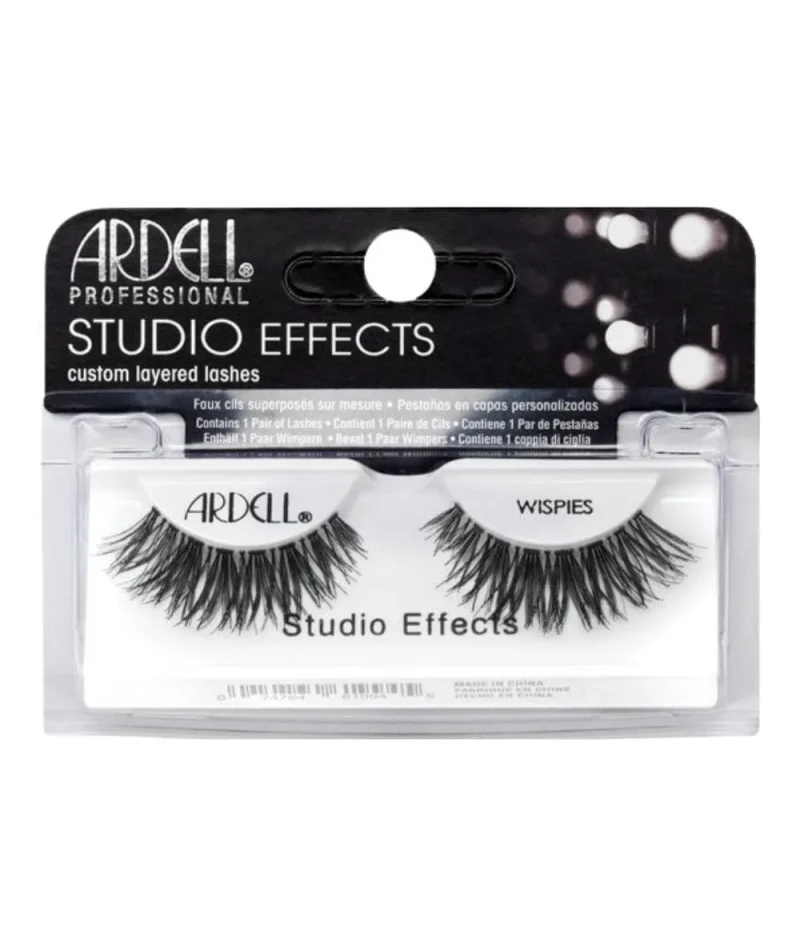 ardell studio effects custom layers red lashes wispies