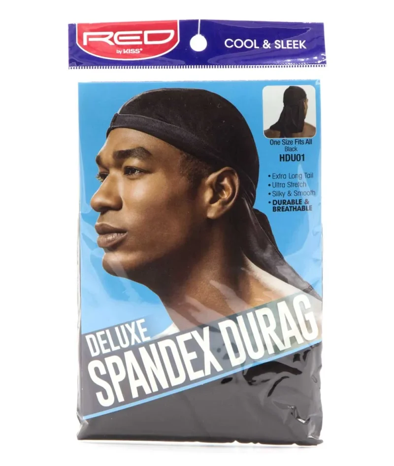 black deluxe spandex durag by kiss hdu01