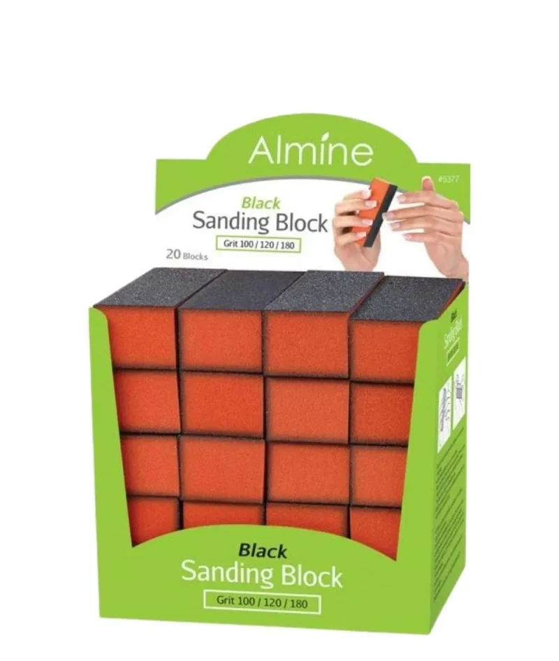 black sanding block grit 80 120 almine 5377