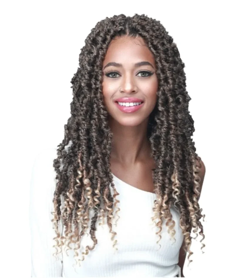 bobbi boss 2x nu loc butterfly curly tips 18in premium curling hair tips