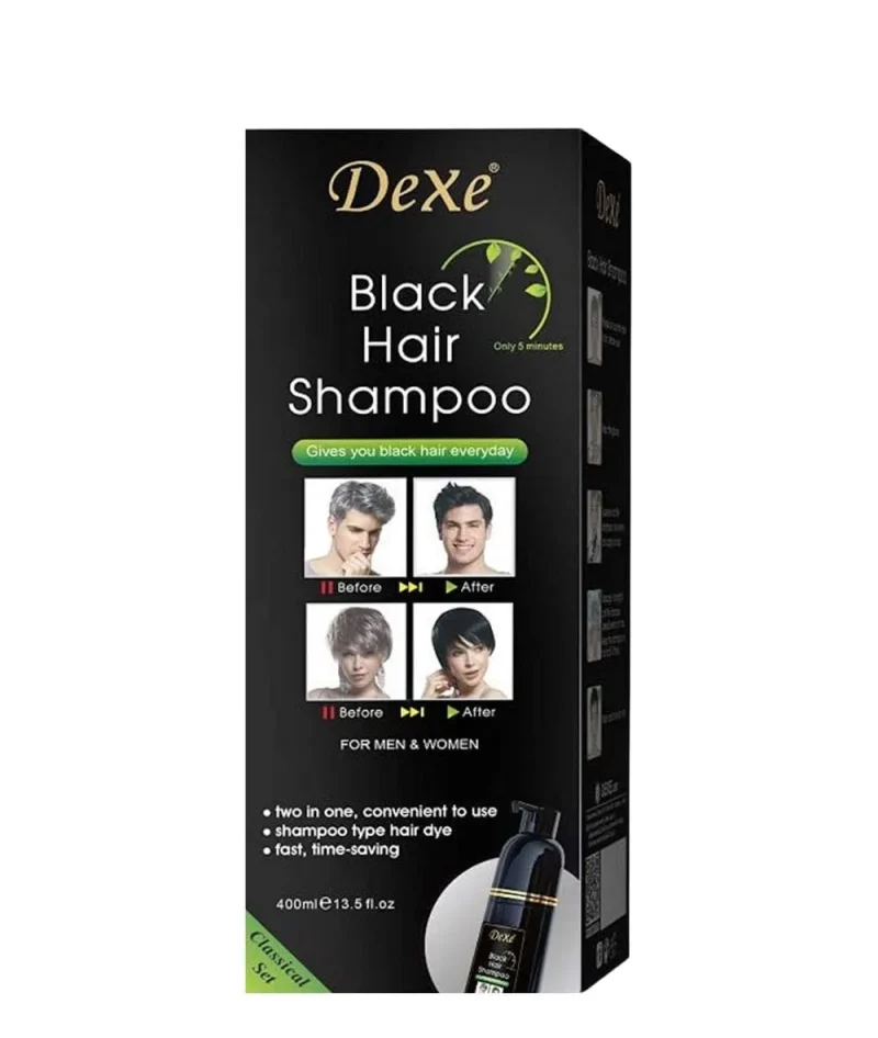 dexe 400ml black hair shampoo