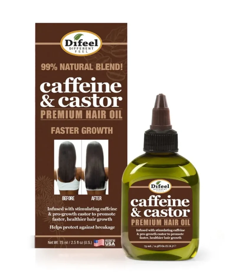 difeel caffeine castor hair oil premium nourishment