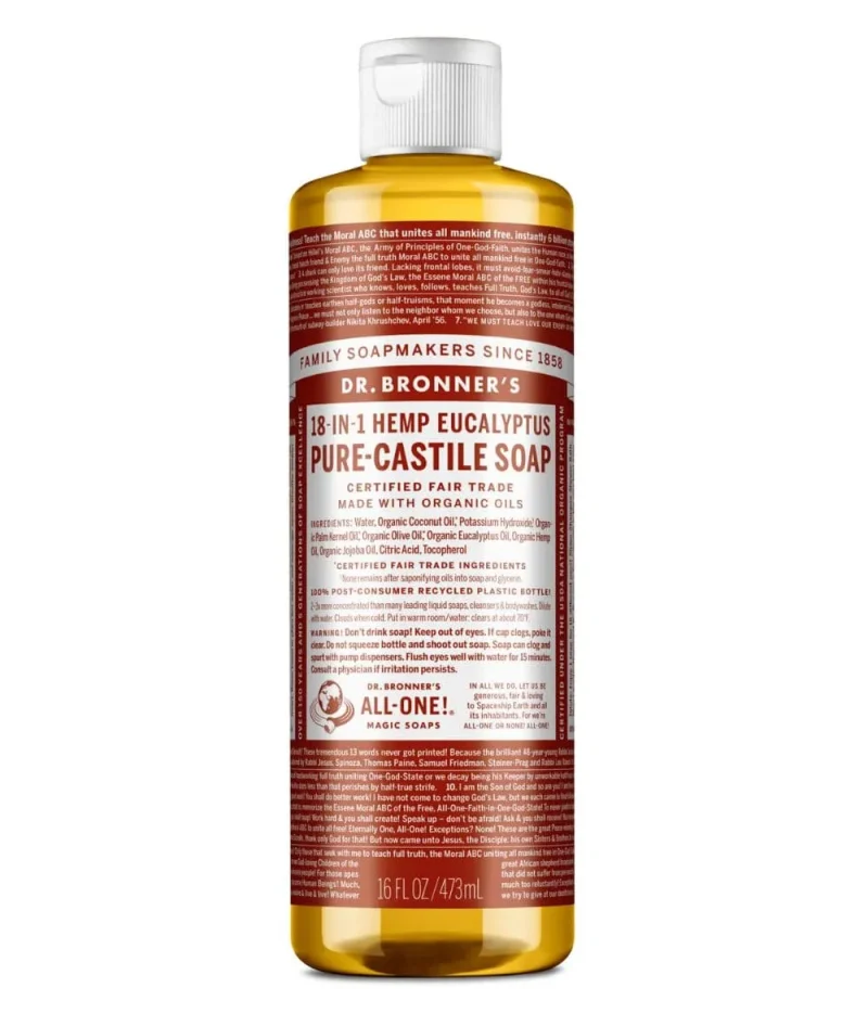 dr bronner s 16oz eucalyptus pure castile liquid soap