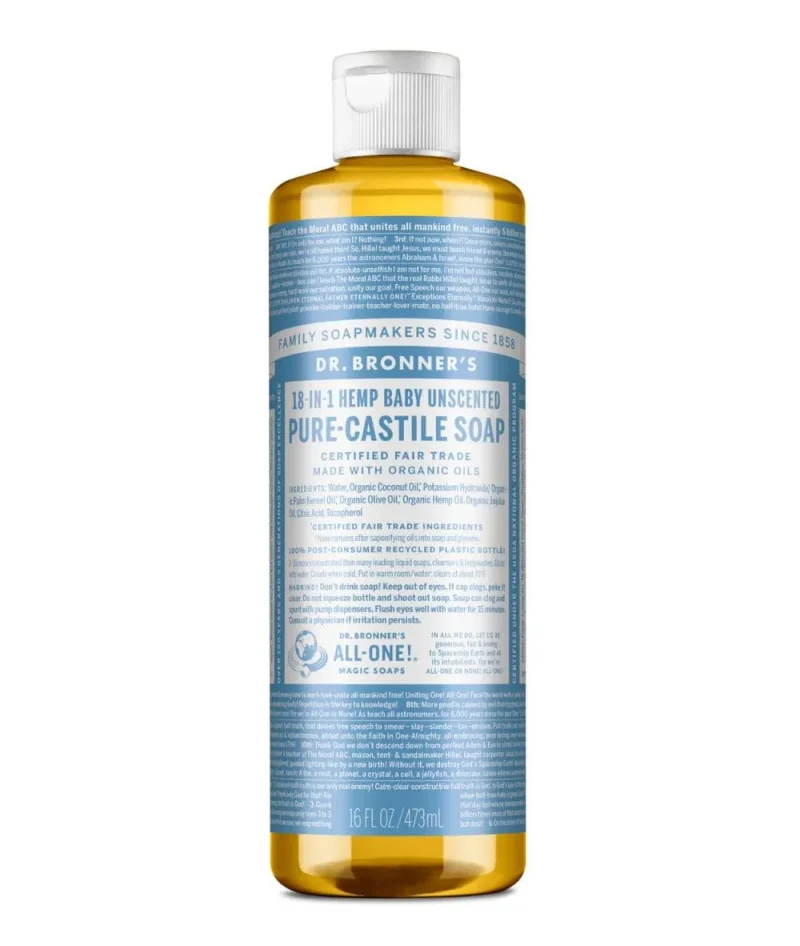 dr bronner s baby unscented liquid soap 16oz