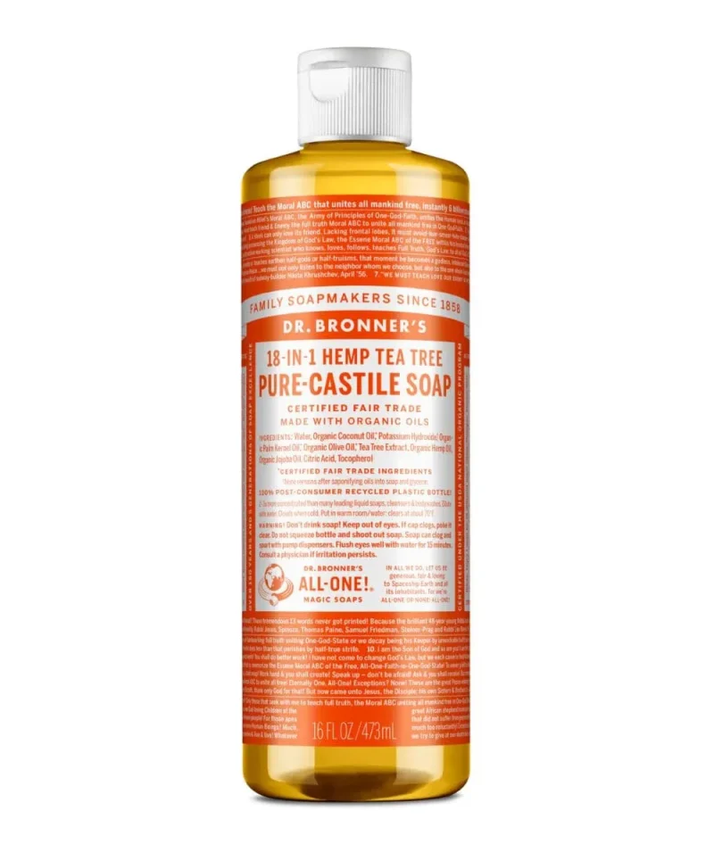 dr bronner s tea tree liquid soap 16oz