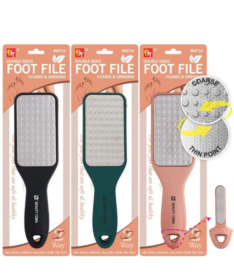 dual sided foot file set coarse fine grind for smooth feet