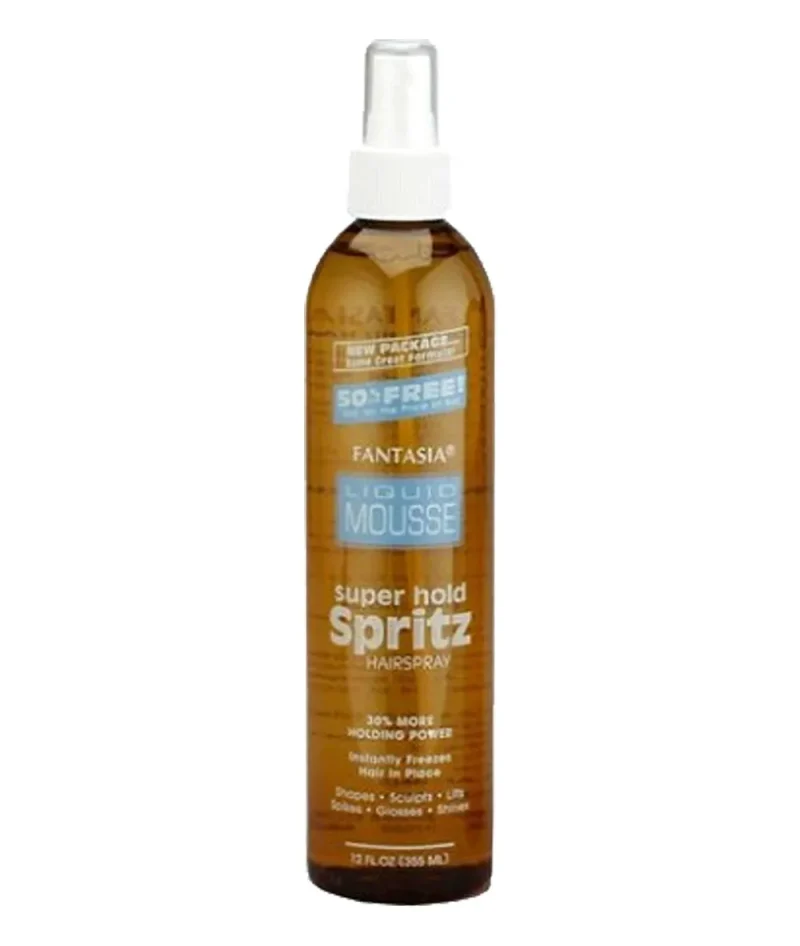 fantasia 10oz liquid mousse spritz strong hold hairspray