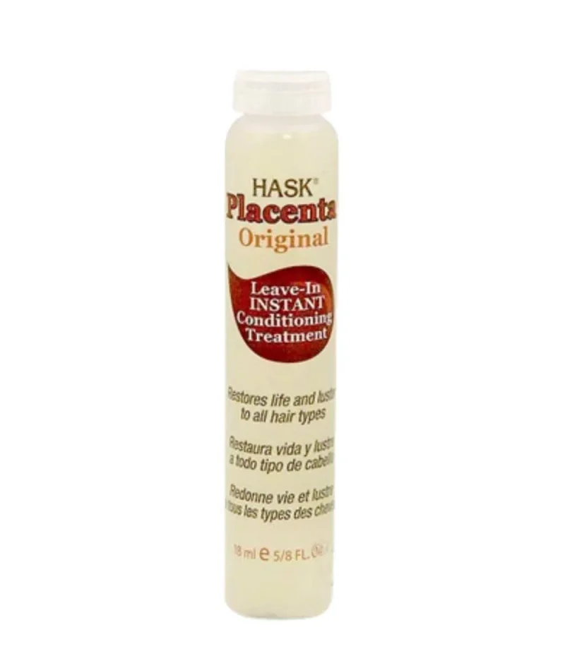 hask placenta leave in conditioner instant hair treatment