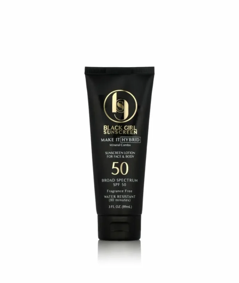 hybrid spf 50 sunscreen lotion 3oz black girl sunscreen