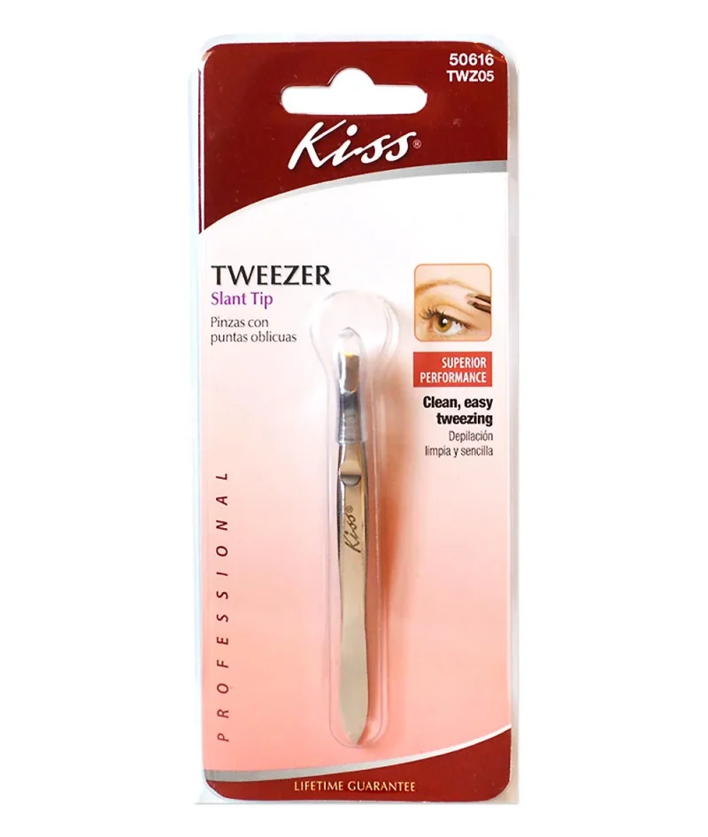 kiss precision slant tip tweezer twz05 accurate grip