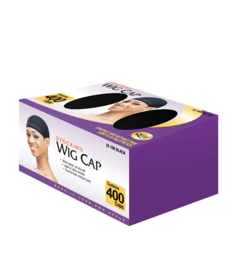 m m qfitt 400 pack black stocking wig cap 106