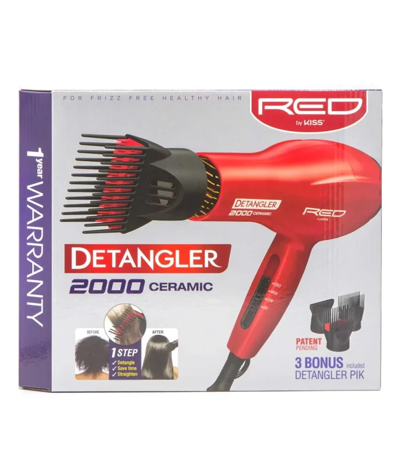 red by kiss ceramic detangler 2000 blow dryer bd10 premium hair styling tool