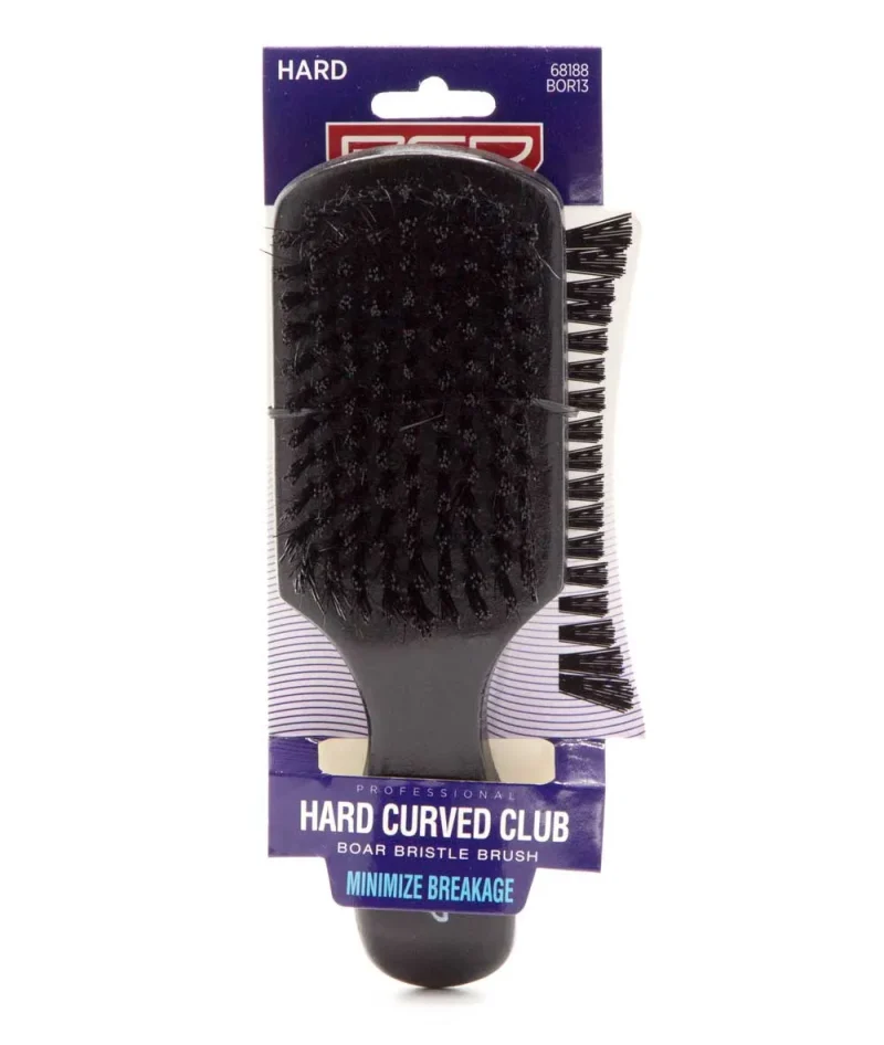 red by kiss hard curved club boar bristle brush for minimal breakage bor13