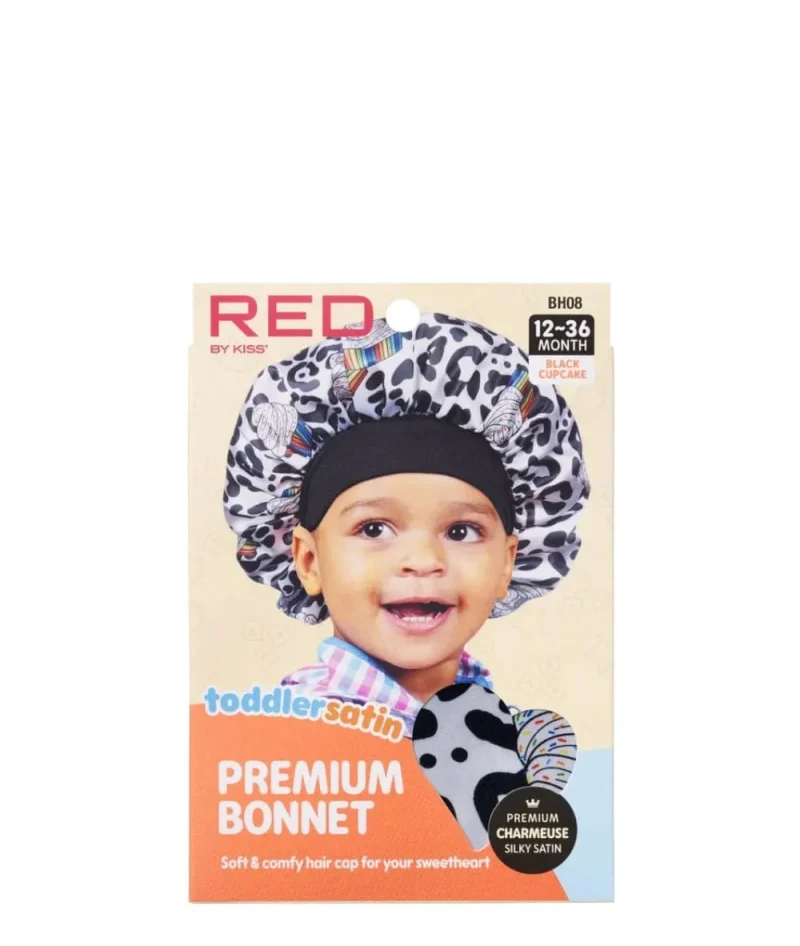 red toddler satin bonnet bh kiss by red