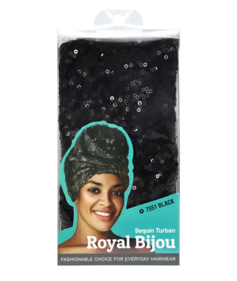 royal bijou sequin turban by m m qfitt limited edition