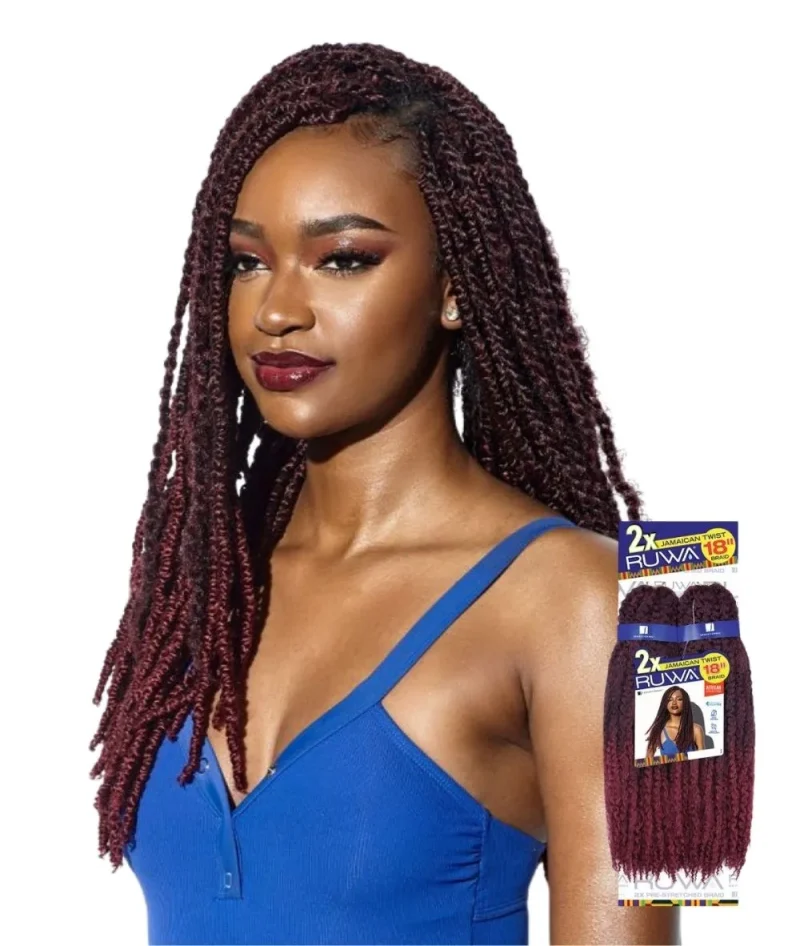 sensationnel african collection ruwa 2x pre stretched jamaican twist 18