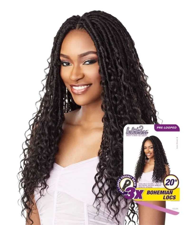 sensationnel lulutress 3x bohemian locs 20 crochet braid