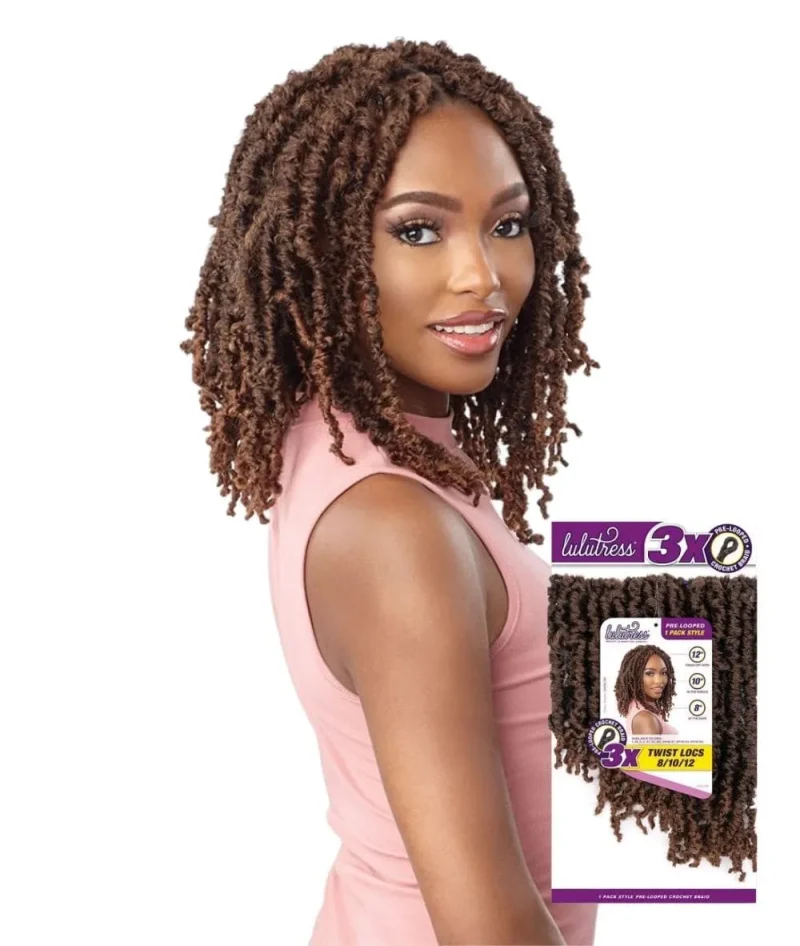 sensationnel lulutress crochet braid 3x twist locs sizes 8 10 12