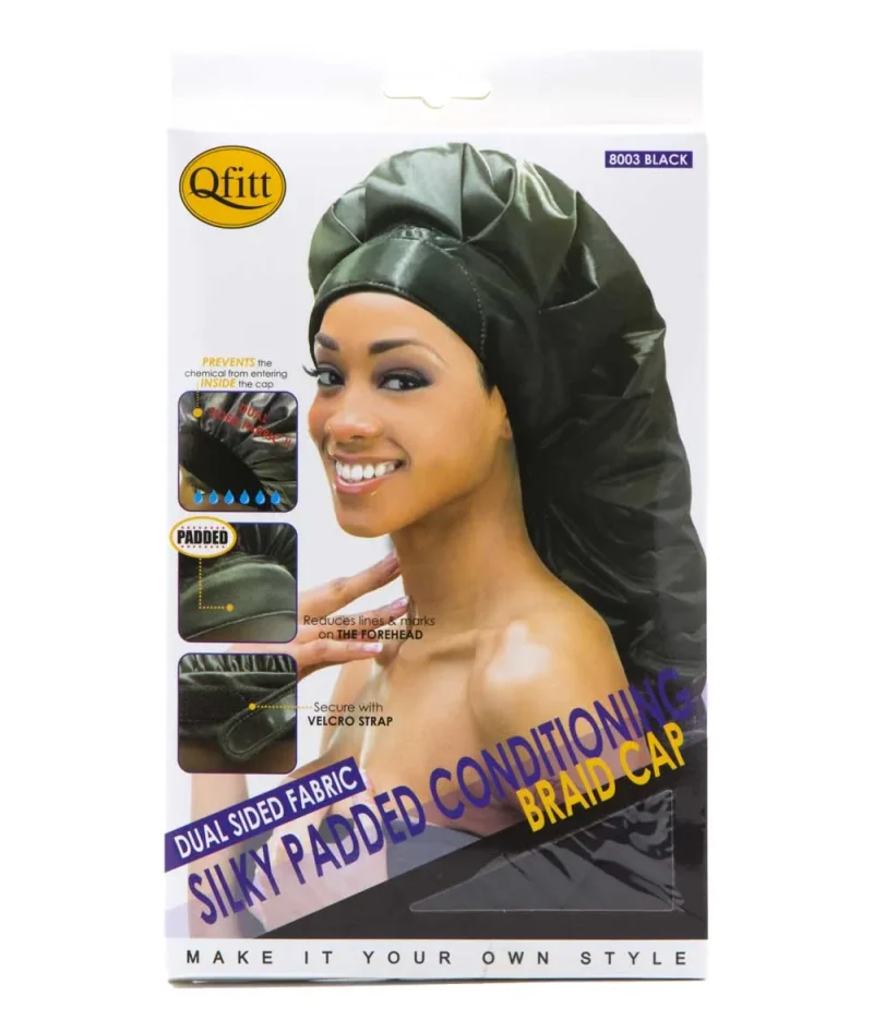 silky padded conditioning braid cap for hair