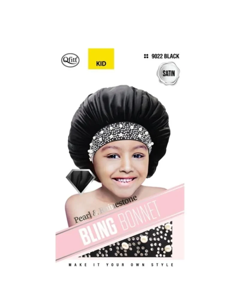 sparkle satin bonnet for kids m m qfitt rhinestone bonnet