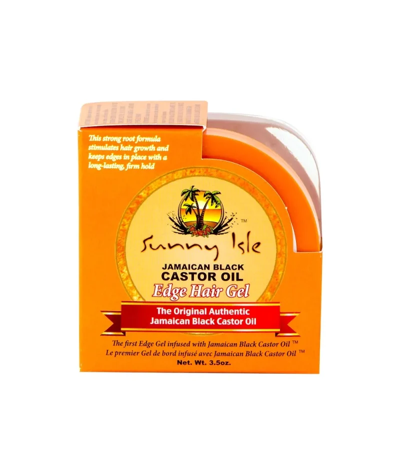 sunny isle black castor oil hair gel 3 5oz