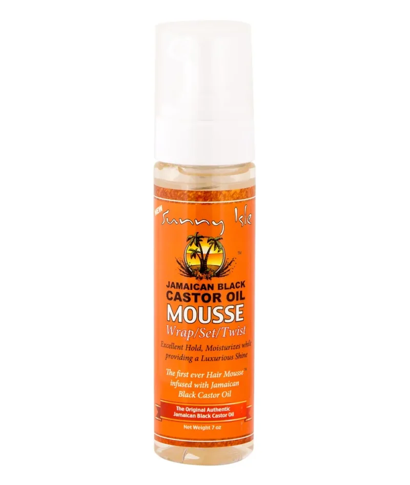 sunny isle black castor oil wrap set twist mousse 7oz