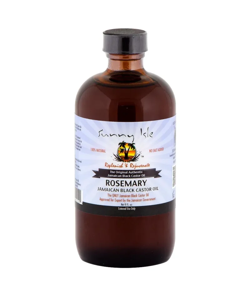 sunny isle jamaican black castor oil with rosemary pure organic skin hair care