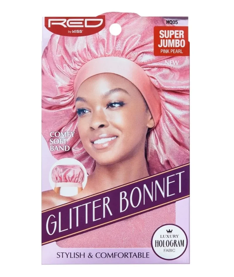 super jumbo glitter bonnet pink pearl hq05 by kiss