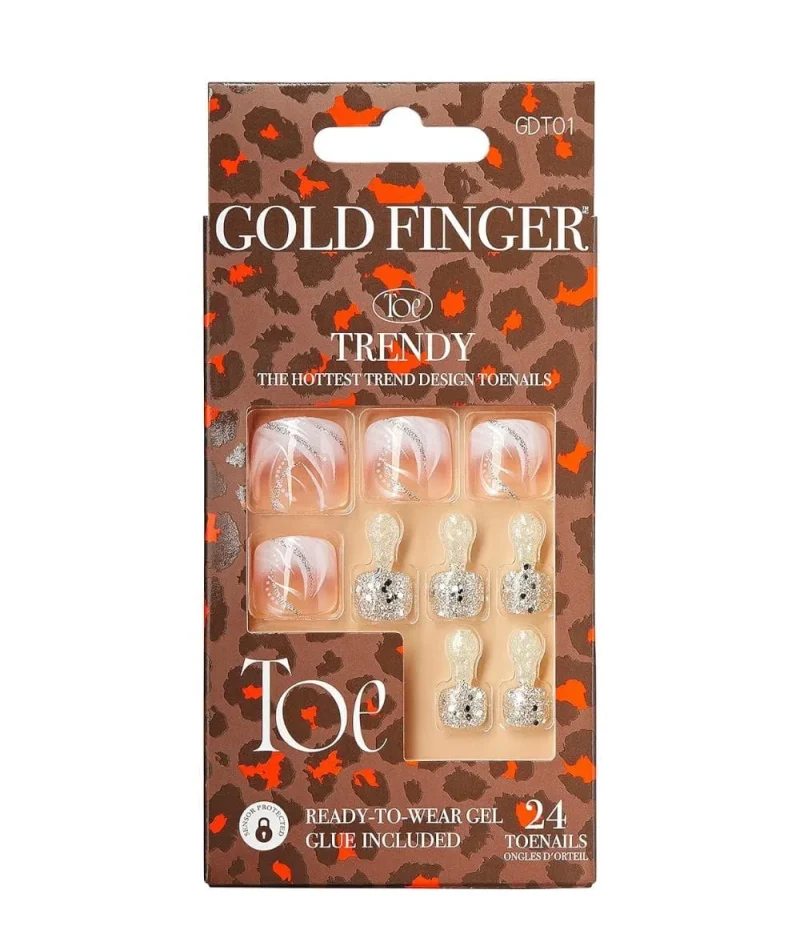 trendy gold finger toenail designs gdt