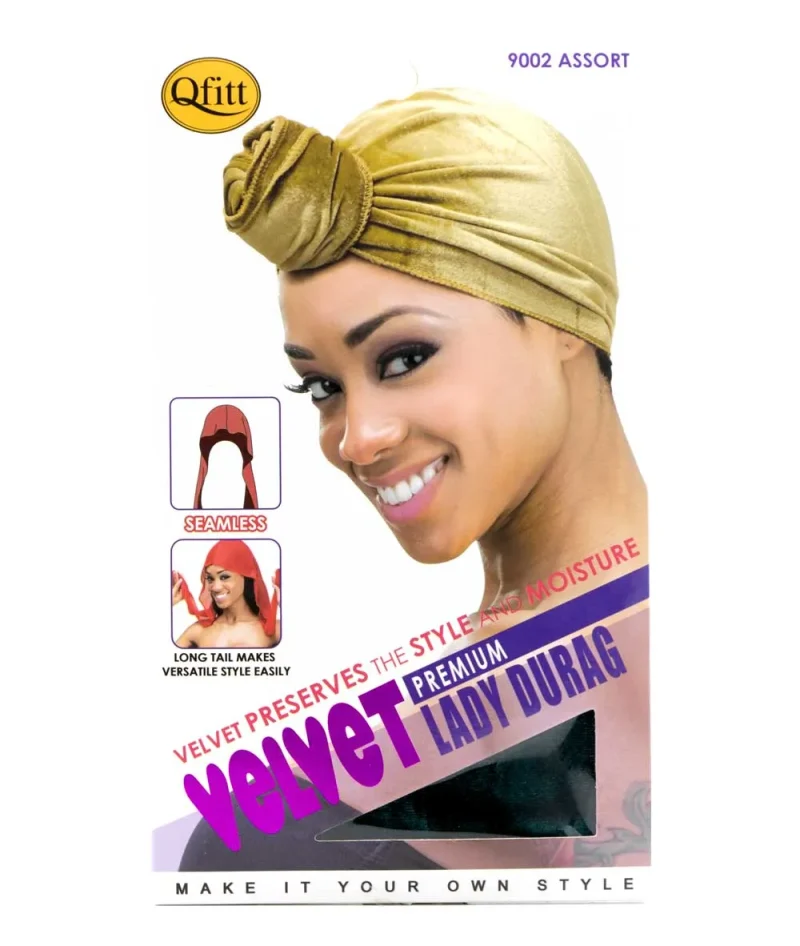 velvet durag 9002 m m qfitt premium lady s headwrap