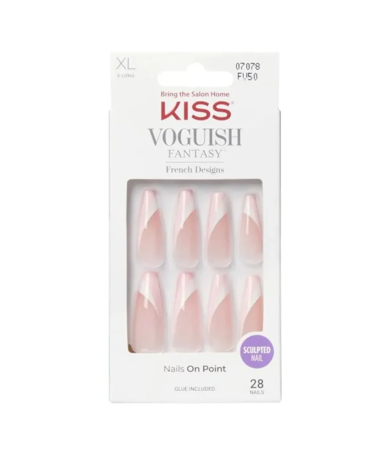 voguish french fantasy nails trendy kiss design